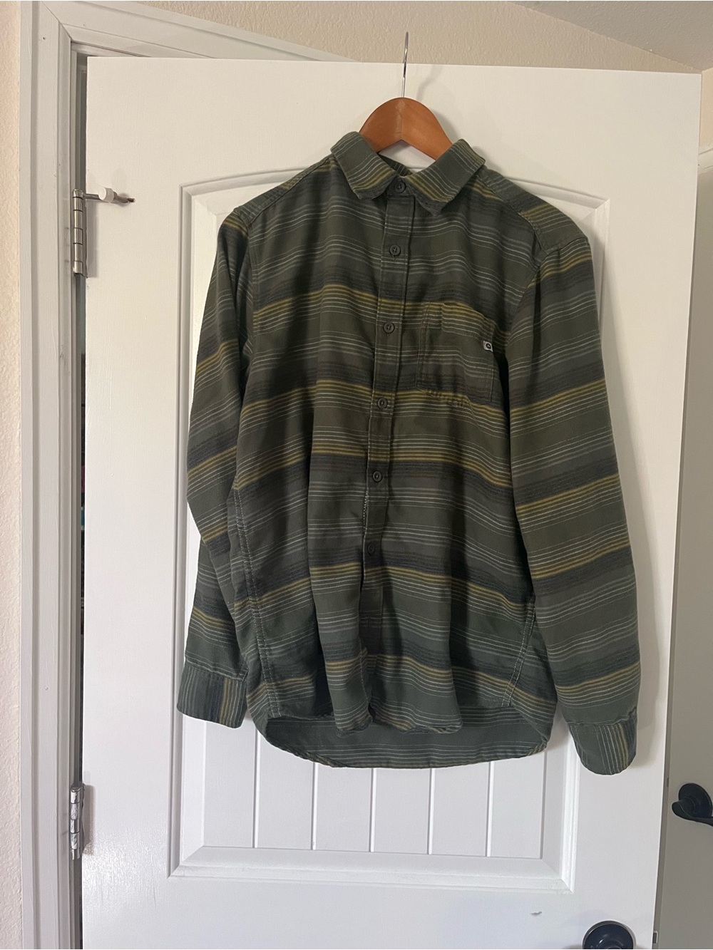Marmot • Olive Green Striped Lightweight Shirt